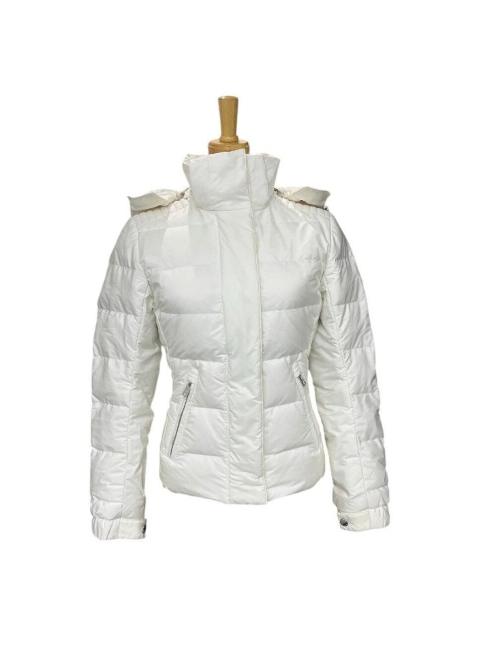 Prada Down Jacket Triangle Logo Nylon White